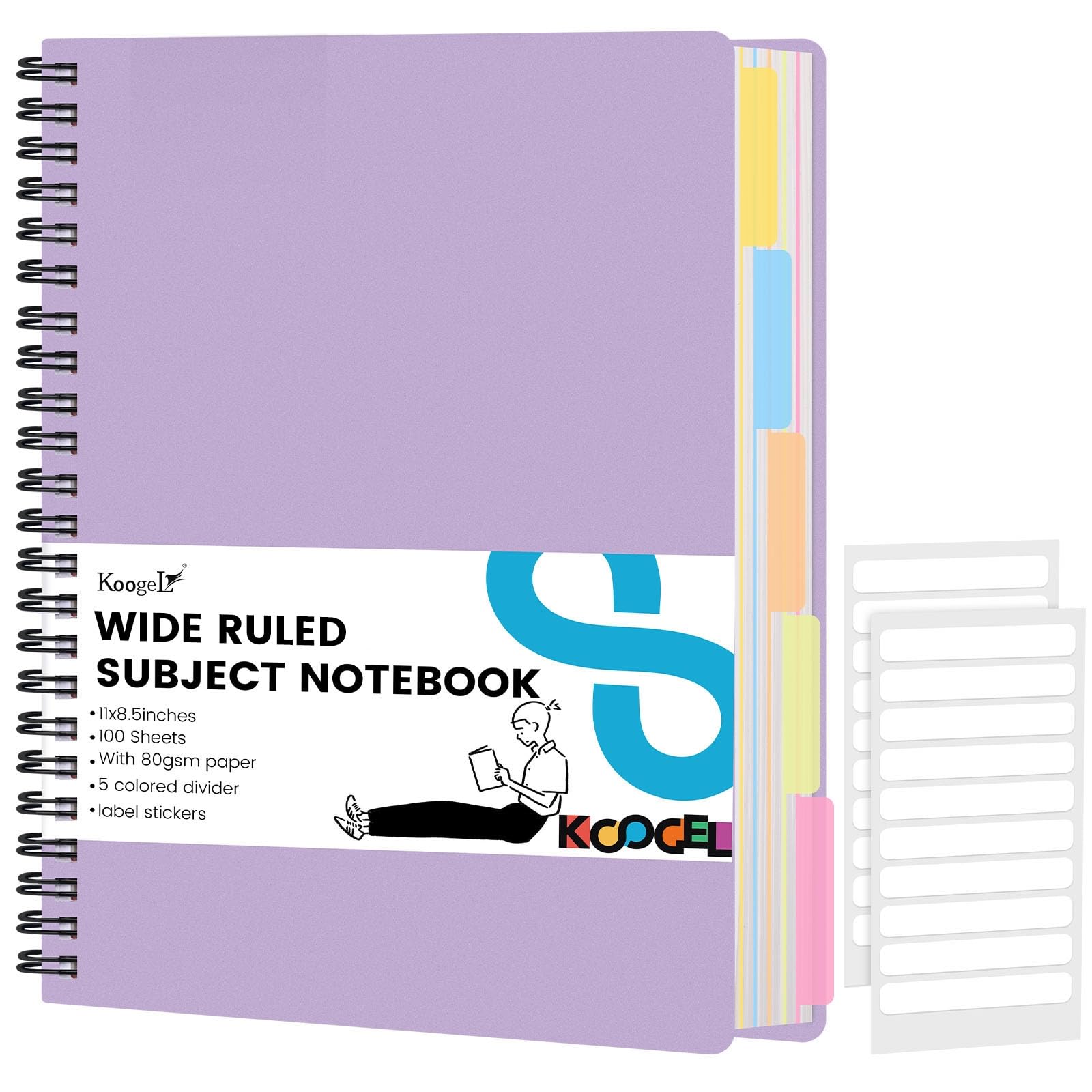 ୨୧ はるページ Amazon.com : CAGIE 5 Subject Notebook 8.5 x 11，A4 Spiral